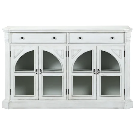 Transitional 4-Door, 2-Drawer Credenza